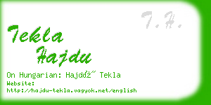 tekla hajdu business card